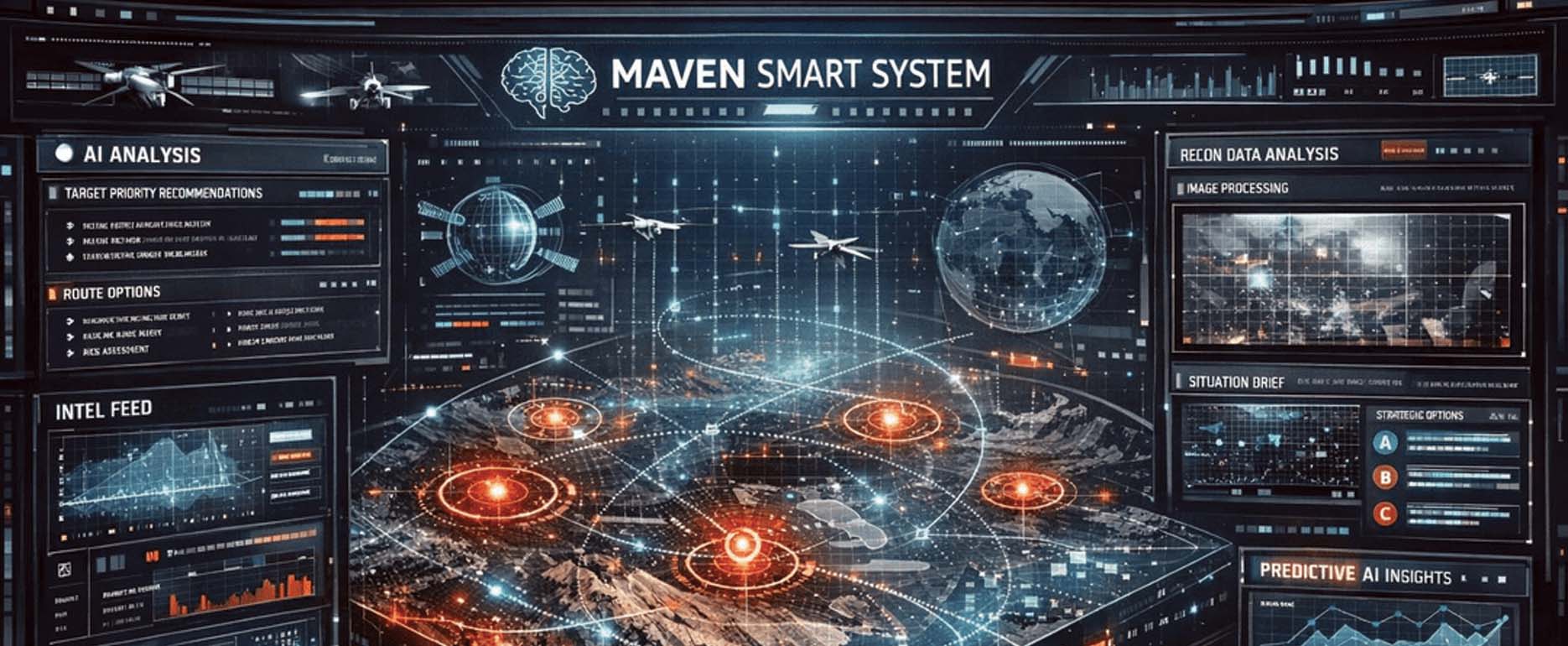بررسی زیرساخت‌های مرتبط با هوش مصنوعی نظامی «مِیون» (Maven) در سطح منطقه